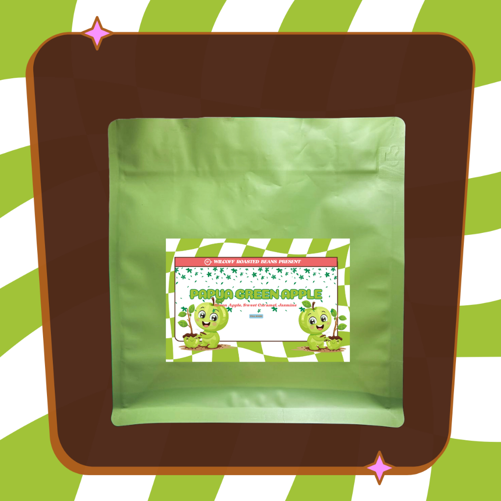 

Kopi Arabika PAPUA GREEN APPLE FULL WASH kopi Bubuk Biji Arabica Roasted Beans Single Origin by Wilcoff 1 kg