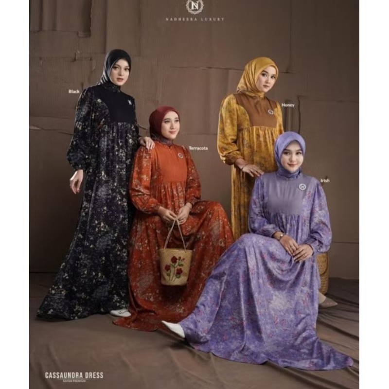 GAMIS TERBARU CASSAUNDRA DRESS BY NADHEERA LUXURY/DRESS MEWAH/NADHEERA ORIGINAL
