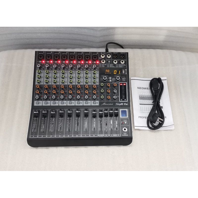 mixer microverb Neo m8 original mixer neoM8 10 channel