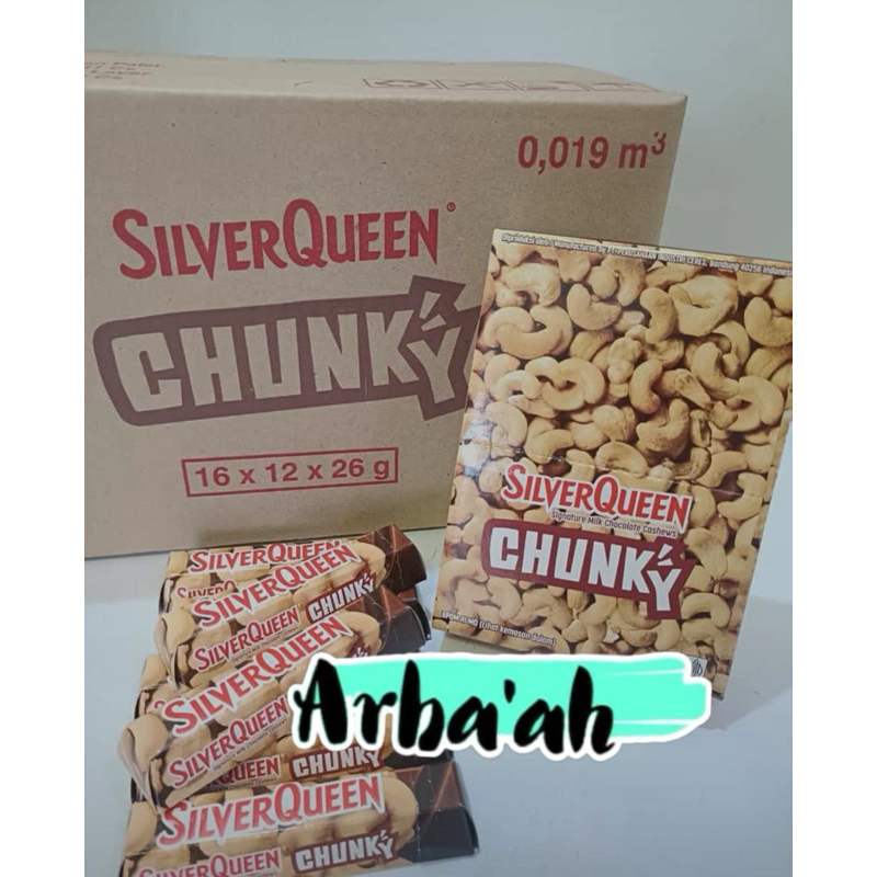 

Silverqueen Chunky bar cashew mini 26 gram isi 10 | Silverqueen | cokelat Silverqueen chinky bar | chunky bar