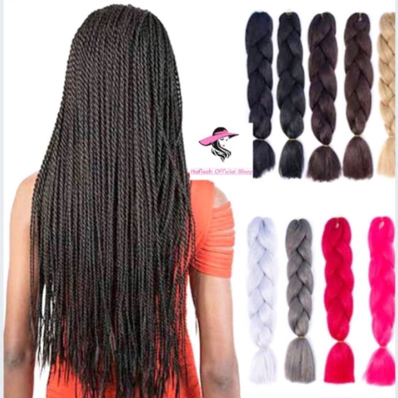 KODE V63J Rambut Sambung Kepang 3  Rambut Palsu Kepang 3 Rambut Ulir Kepang  Rambut Kepang Gede Exte