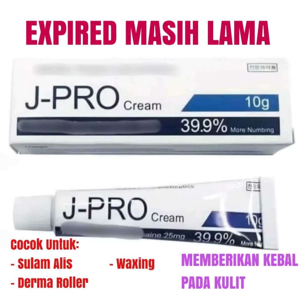 JPRO Cream Anastesi Perlengkapan Dermapen Sulam Alis Bibir Tattoo J-PRO Lidocain Krim Anestesi Sunat