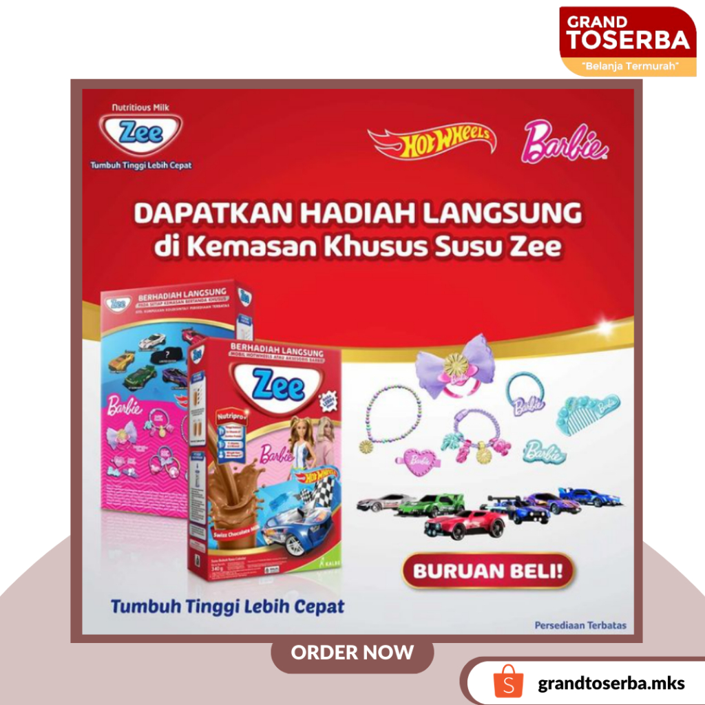 

FREE HOTWEELS Atau BARBIE] Zee Box 340G dan 875GR/Vanilla/Coklat