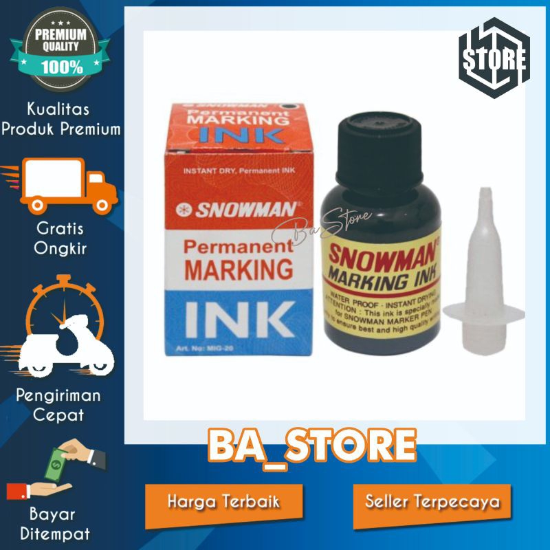 

TINTA SNOWMAN PERMANEN/REFILL SPIDOL SNOWMAN PERMANEN MIG- 12
