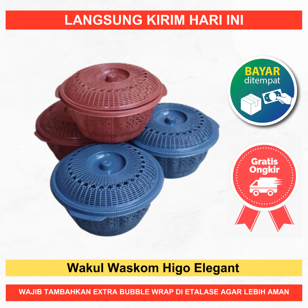 Wakul Nasi berkatan plus tutup higo super plastik tebal per 1 pcs grosir