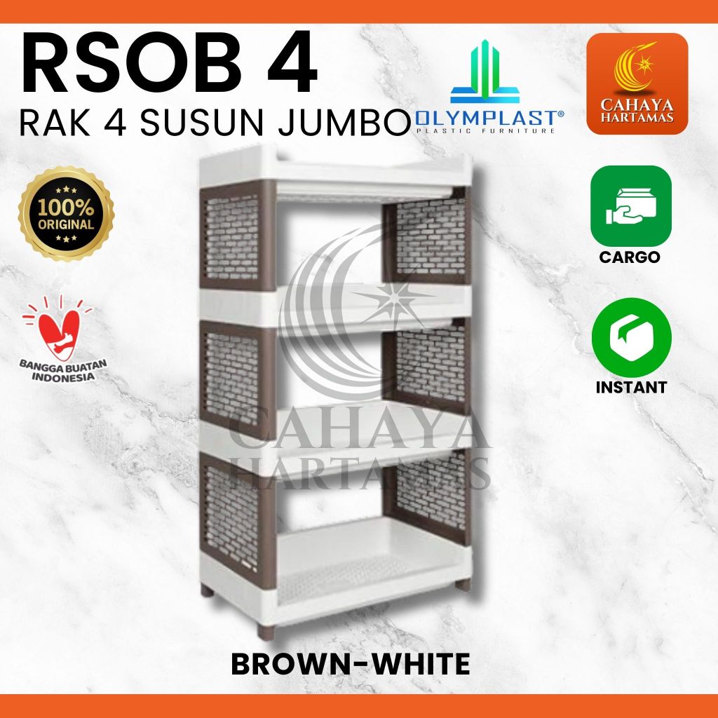 Olymplast Rak Susun Besar Plastik / Rak Serbaguna - RSOB - 4 Susun rak penyimpanan