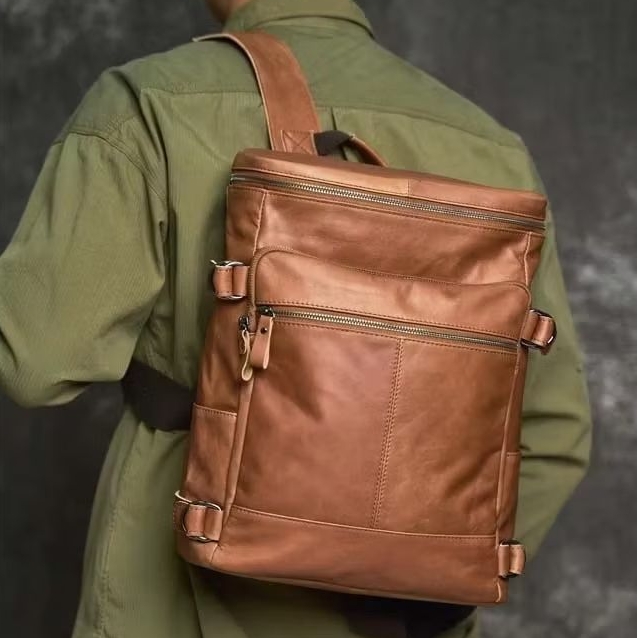 Tas Ransel Travel Kulit Asli - Tas Ransel Laptop 15 Inch Kulit Asli