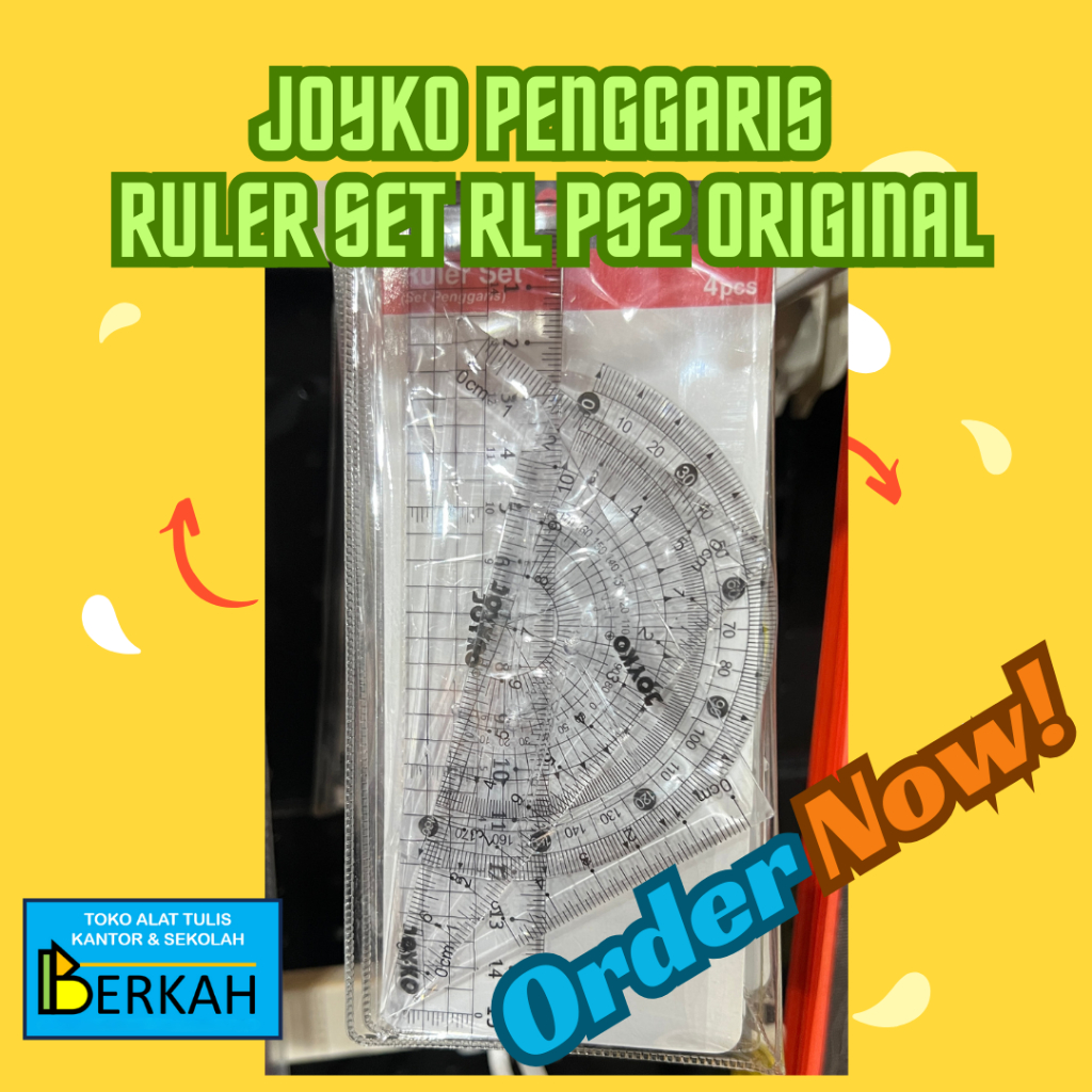 

Penggaris Set Joyko RL PS2 Segitiga Busur Derajat Penggaris
