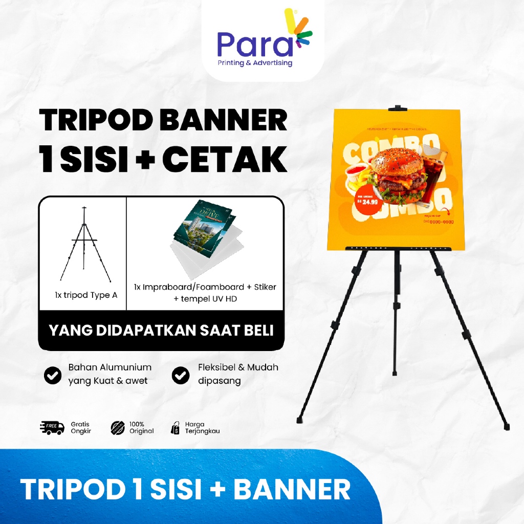 

TRIPOD FRAME 1 SISI + FOAMBOARD/IMPRABOARD + STIKER HD