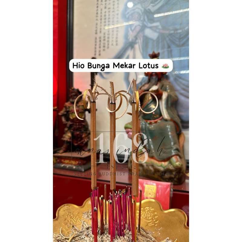 Hio Bunga Mekar / Hio Mekar / Hio cendana / hio 3 batang cendanan / hio 3 batang / hio wangi cendana