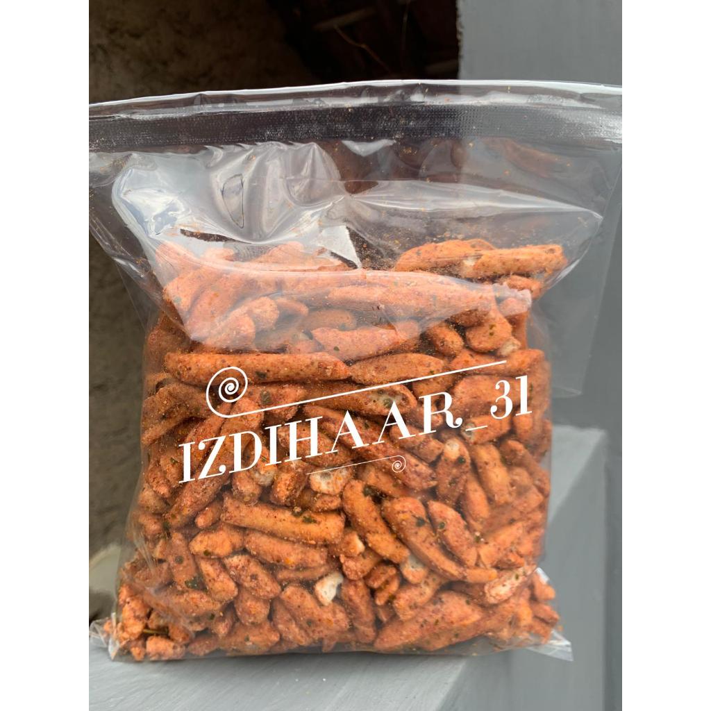 

Basreng Viral 500gr Stik Pedas Daun Jeruk