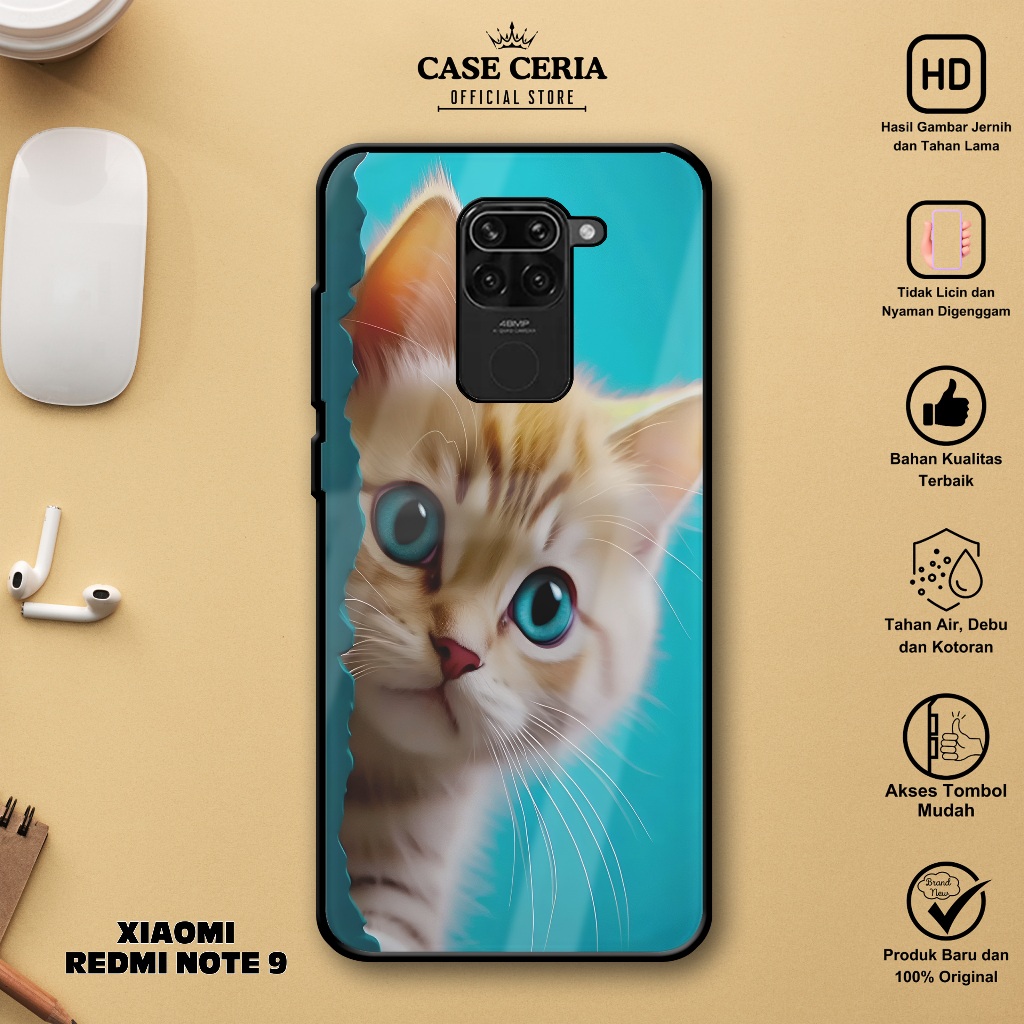 Case Xiaomi Redmi Note 9 - Casing Xiaomi Redmi Note 9 ( Cute Cat ) - Silikon Case – Kesing HP Xiaomi