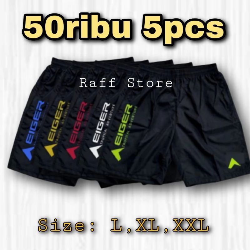 PROMO HEBOH 50RIBU DAPAT 5PCS Paket Hemat Celana Pendek Kolor Sport Olahraga Pria dan Wanita 50ribu 
