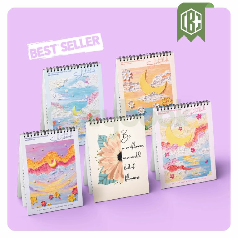 

Paket Populer PROMOSketchbook A5 Buku Gambar A5 BUKU Sketsa Vertikal Jilid Spiral 45 Lembar 9 Halaman Motif ART 3D Lukisan