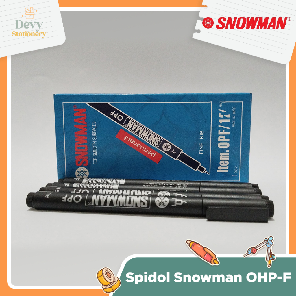 

SNOWMAN Spidol OHP-F Spidol tebal untuk menulis diatas kertas, kaca, keramik, dan besi