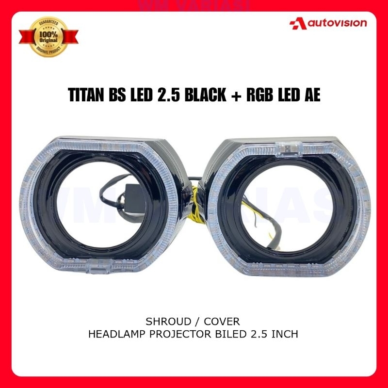 Shroud / Cover Projector Headlamp 2,5 Inch Putih / RGB Shroud Projie 2.5"