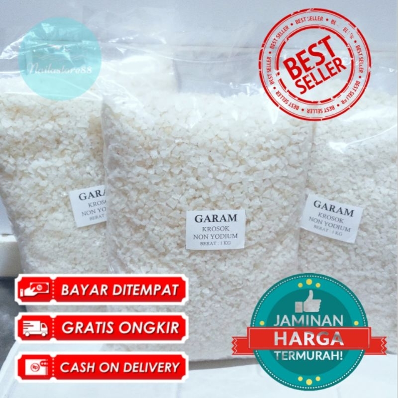 

3kg garam krosok garam kristal non yodium putih bersih