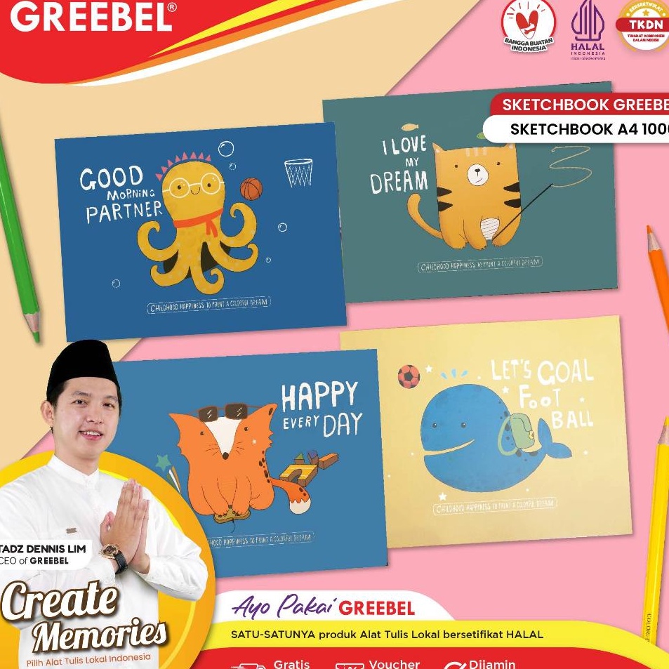 

Super Spesial GREEBEL Buku Gambar Sketch Book A4 3 Lembar 11 Buku Sketsa Drawing Book