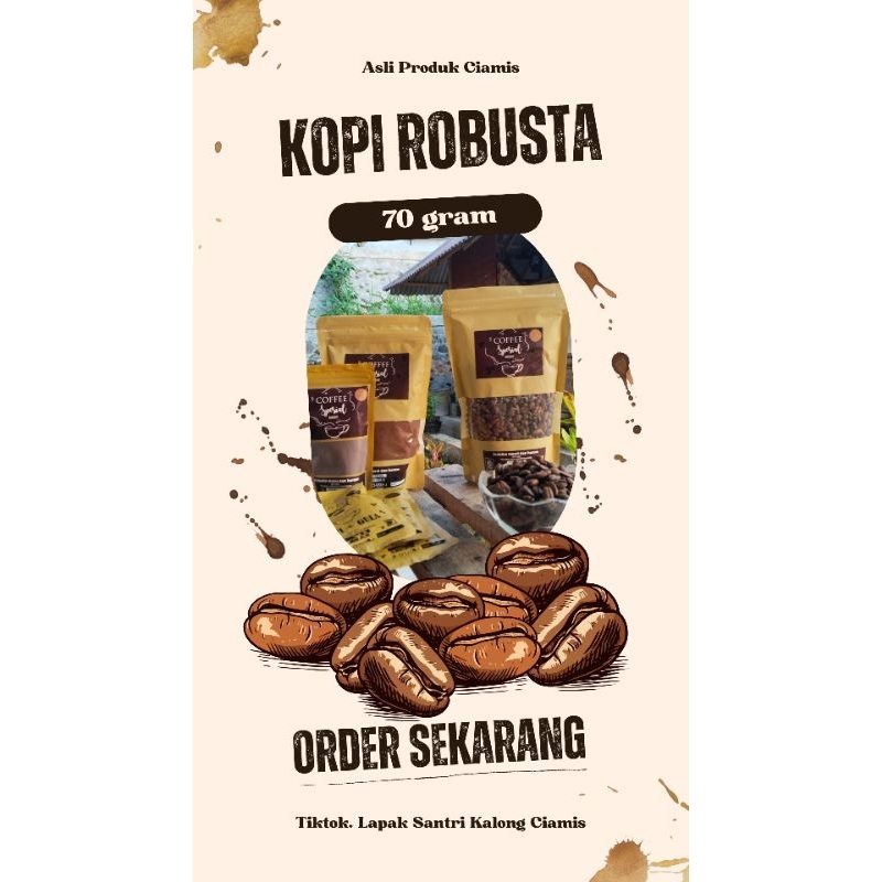 

Kopi Spesial Robusta Asli 70 ml Produk Ciamis