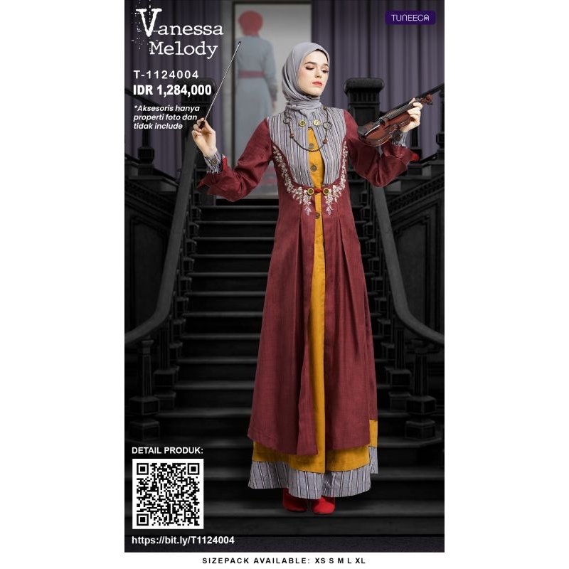 Gamis Vanessa Melody  T-1124004 edisi Enigma by tuneeca