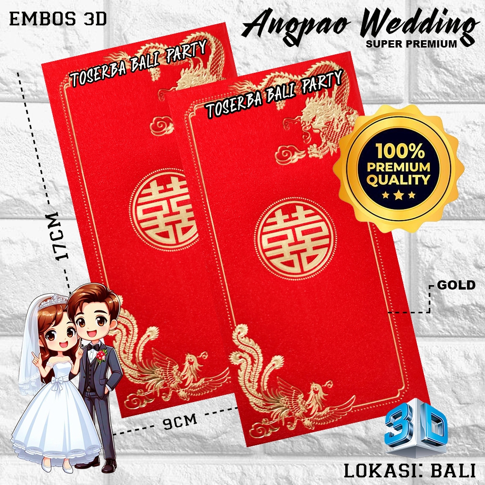 

KERTAS ANGPAO WEDDING RED GOLD GLITER 33 PREMIUM