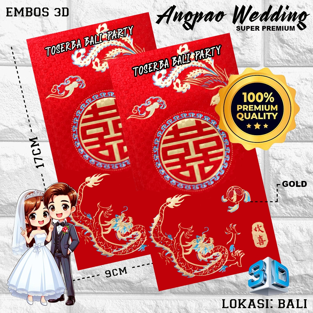 

KERTAS ANGPAO WEDDING RED GOLD GLITER 31 PREMIUM