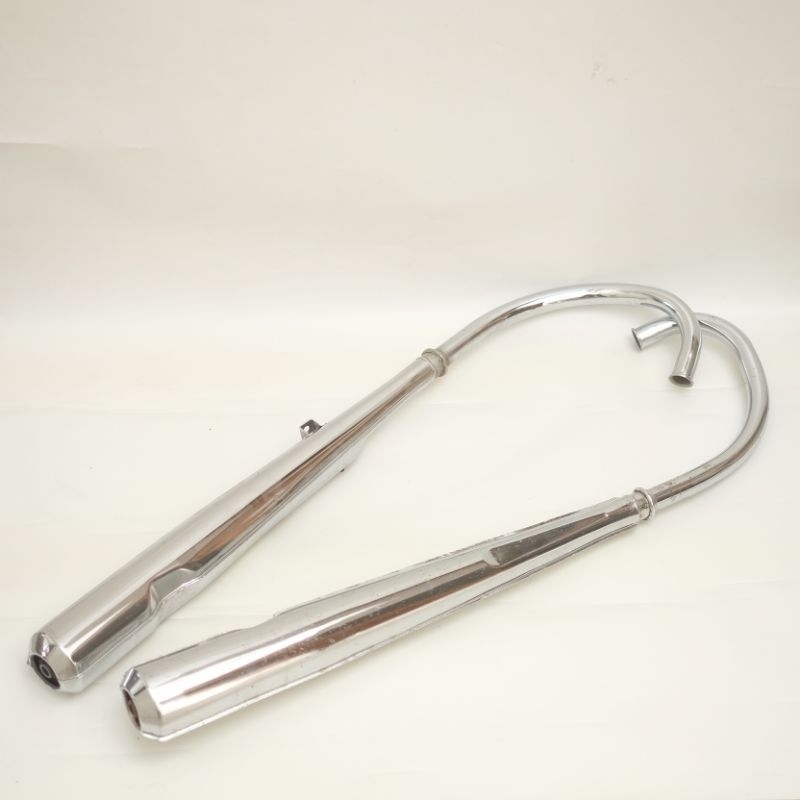 KNALPOT EXHAUST MUFFLER HONDA CB125 CB 125 TWIN SET KANAN KIRI ORIGINAL NOS ORI