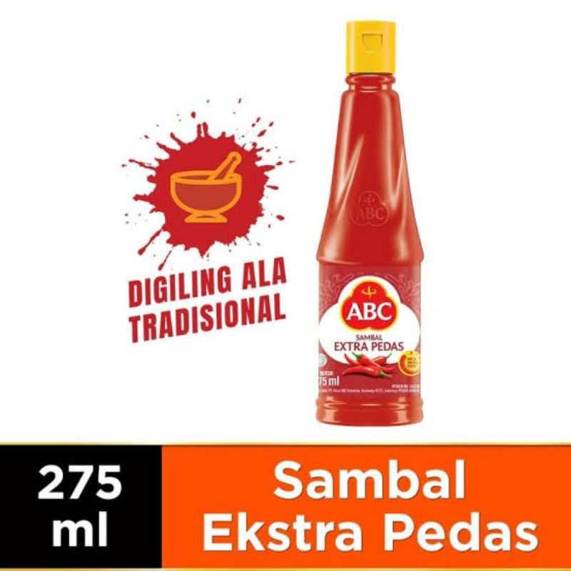

ABC Saos Sambal Extra Pedas Botol SEDANG 275 Ml - sauce TANGGUNG