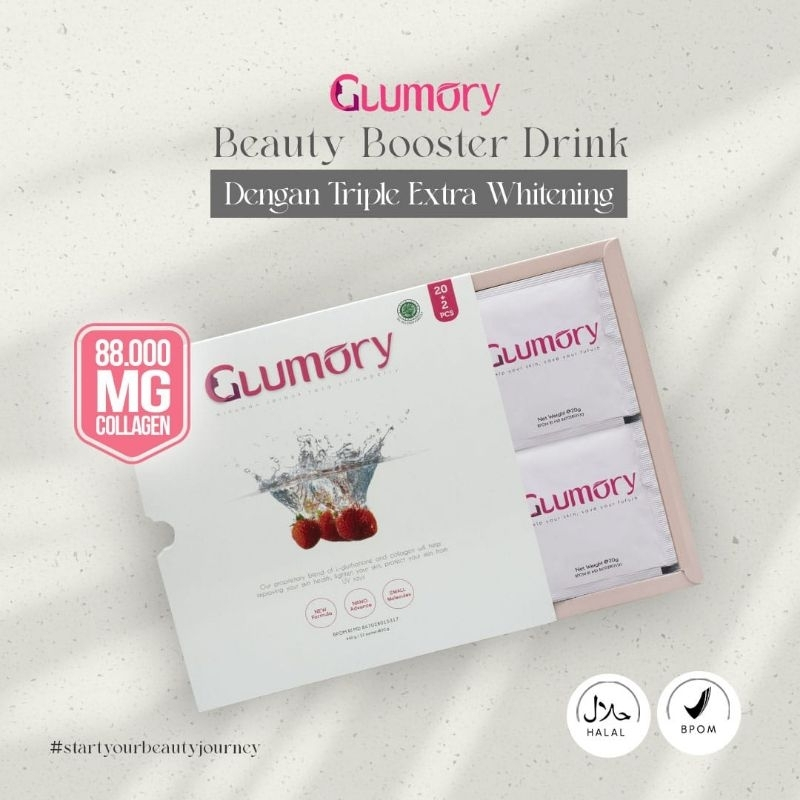 GLUMORY beauty drink 22 Sachet / Glumory collagen Beauty Drink / Original Glutathione Collagen Drink