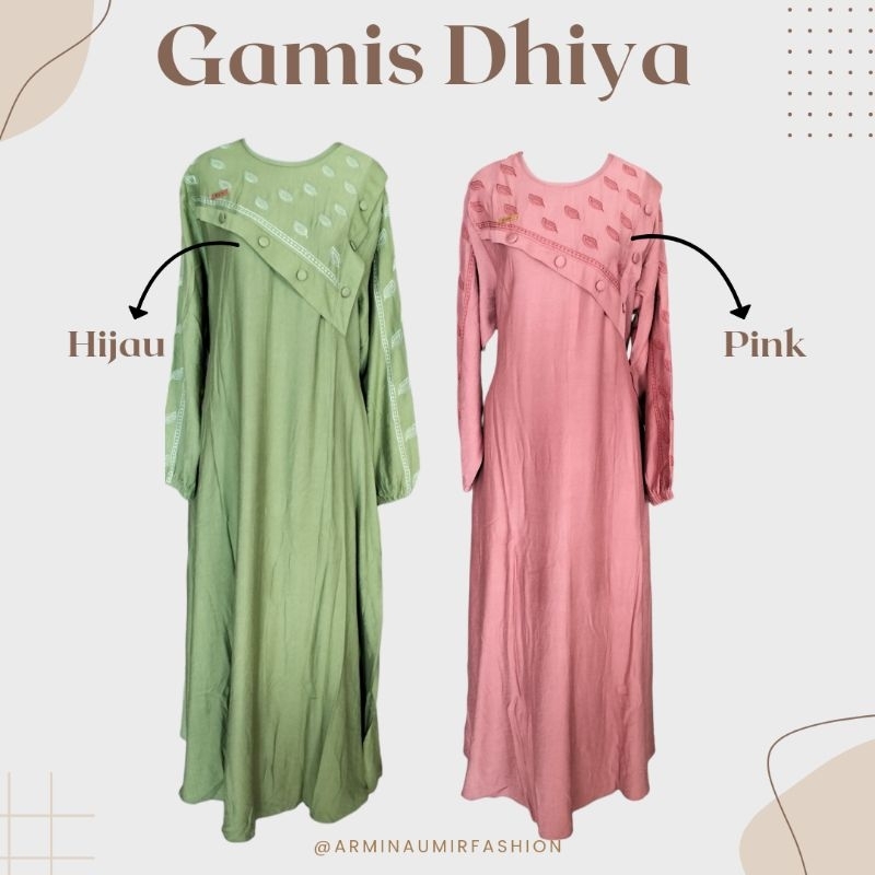 Gamis Polos Linen By Dhiya