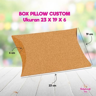 

PILLOW BOX [M] / MEDIUM SIZE (23x19x6cm) BROWN KRAFT/ PAPER BOX / PAPER PACKAGING / KOTAK PACKING