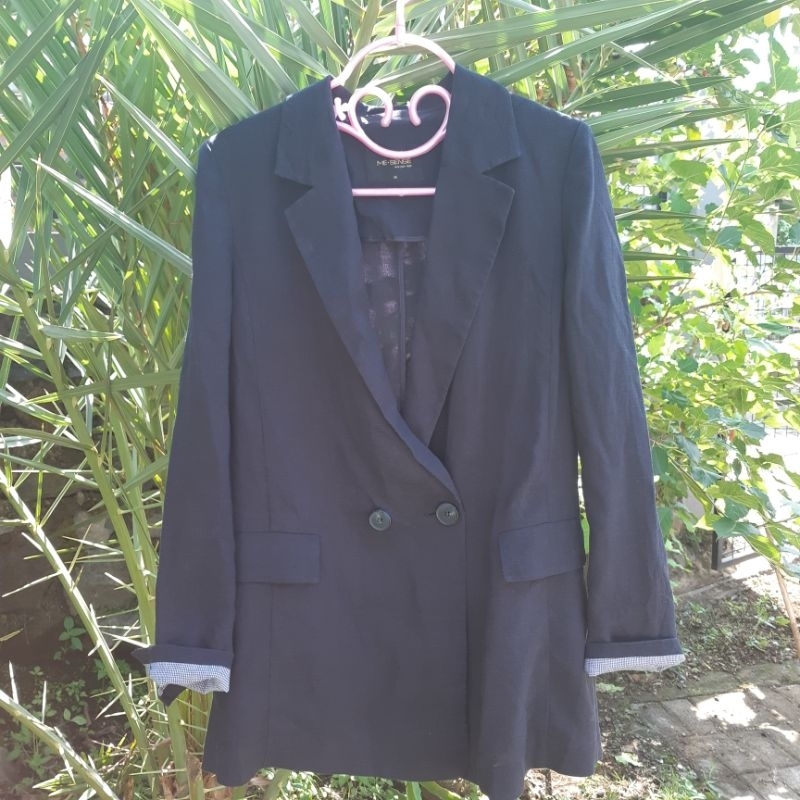ayobelilagi - blazer preloved blazer blazer navy blazer blue black blazer mesense blazer korea
