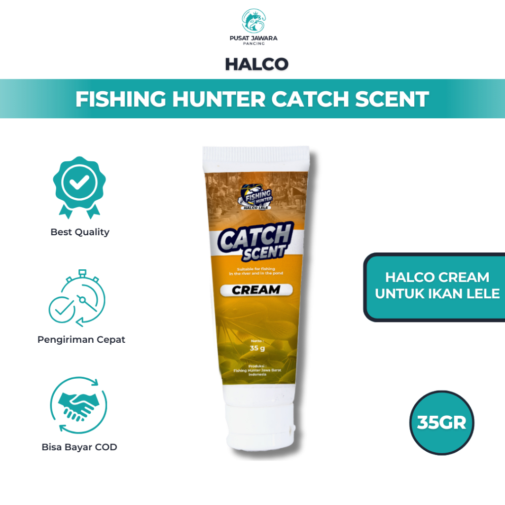 Fishing Hunter Halco Cream Ikan Lele Prangsang dan Pengumpul Ikan Campuran Umpan 35 Gr