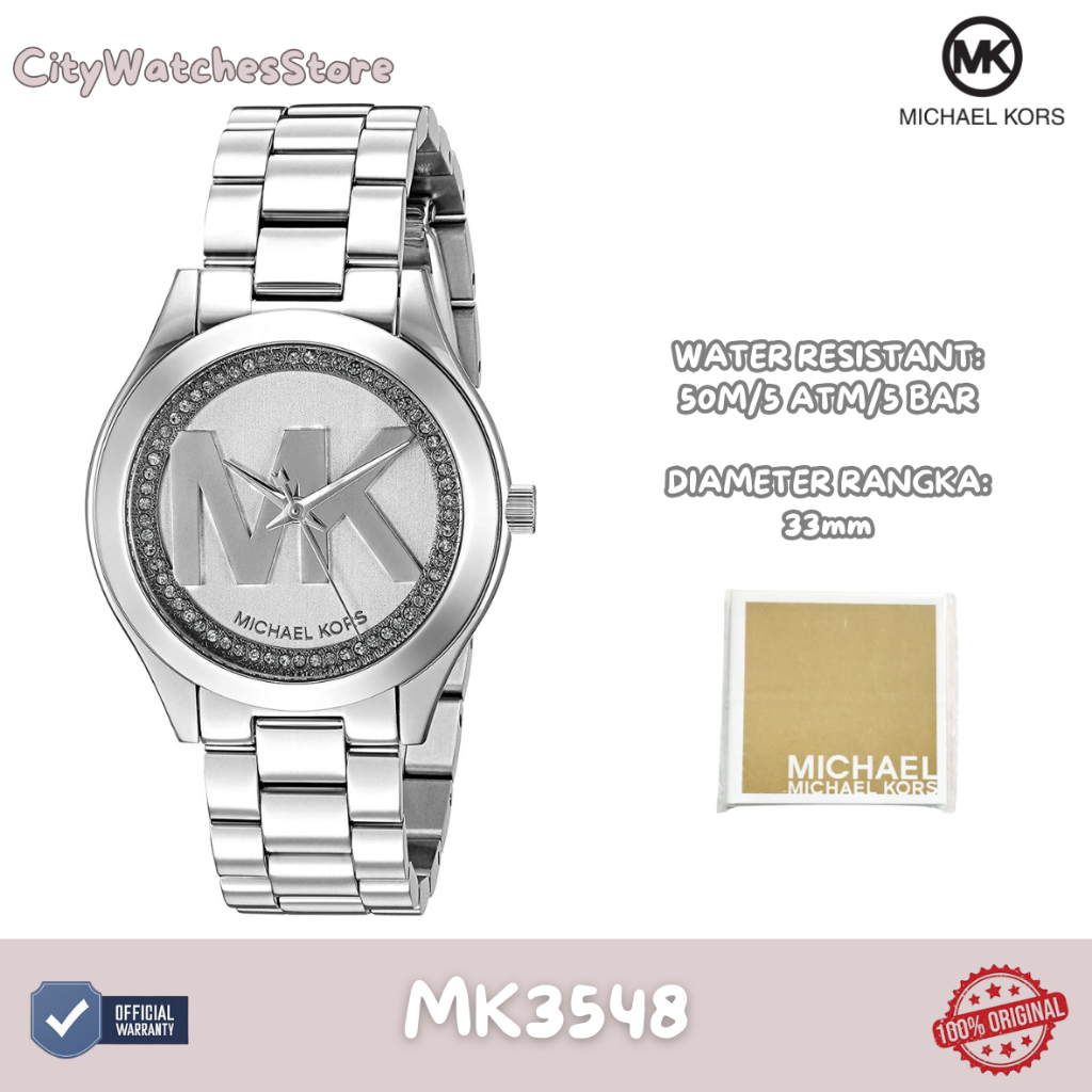 Jam Tangan Wanita Tali Rantai Anti Karat Original - MK3548 / Jam Tangan Wanita Original / Jam Wanita