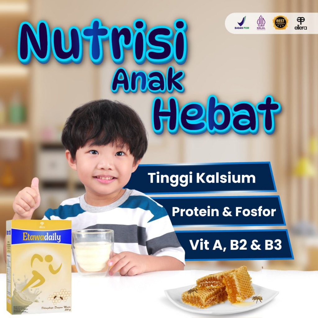 

Etawadaily susu kambing etawa yang sudah BPOM isi 200 gram