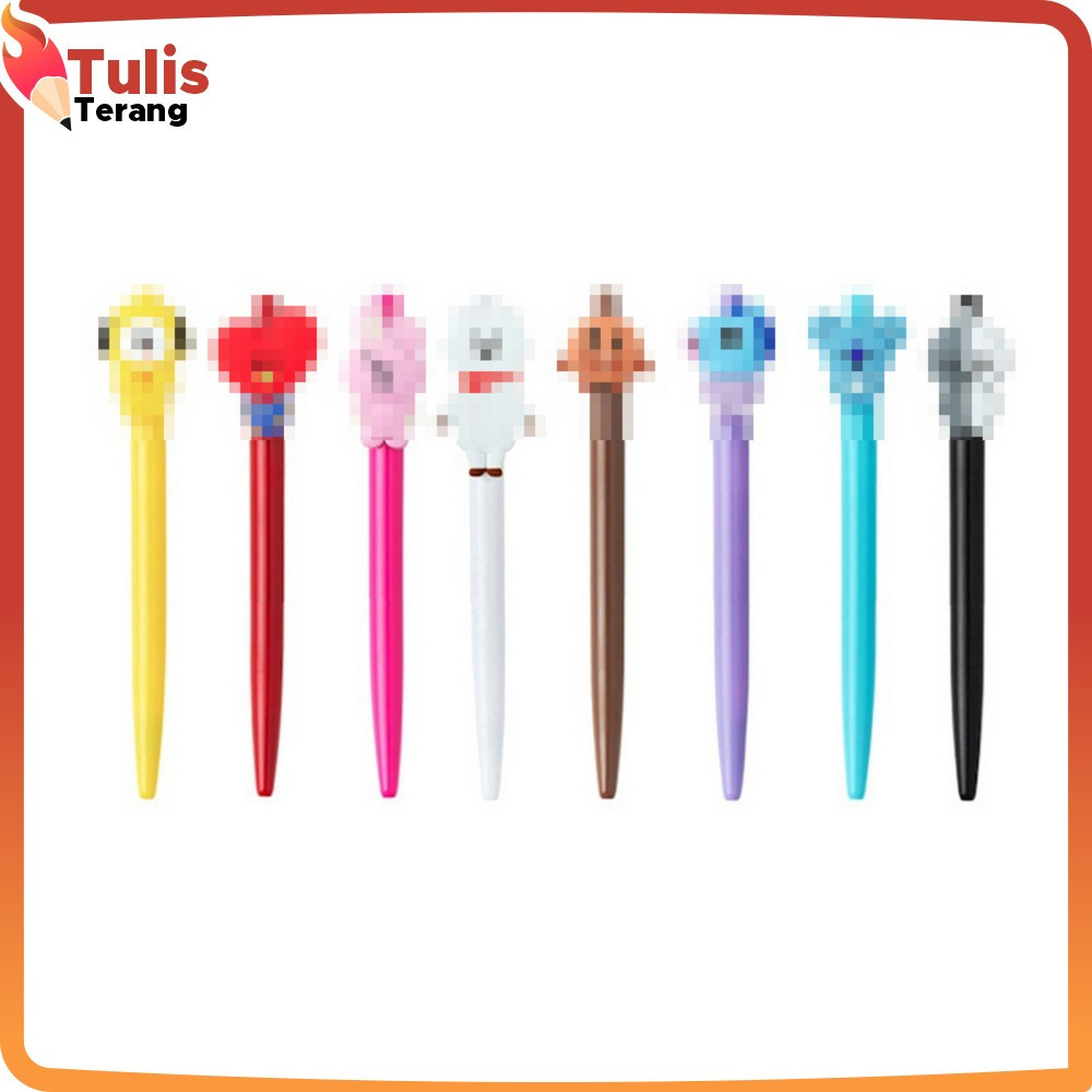 

Pulpen Mekanik Karakter Alat Tulis / Stationary Pena Gel Pen Bangtanboy Tulis Terang A11