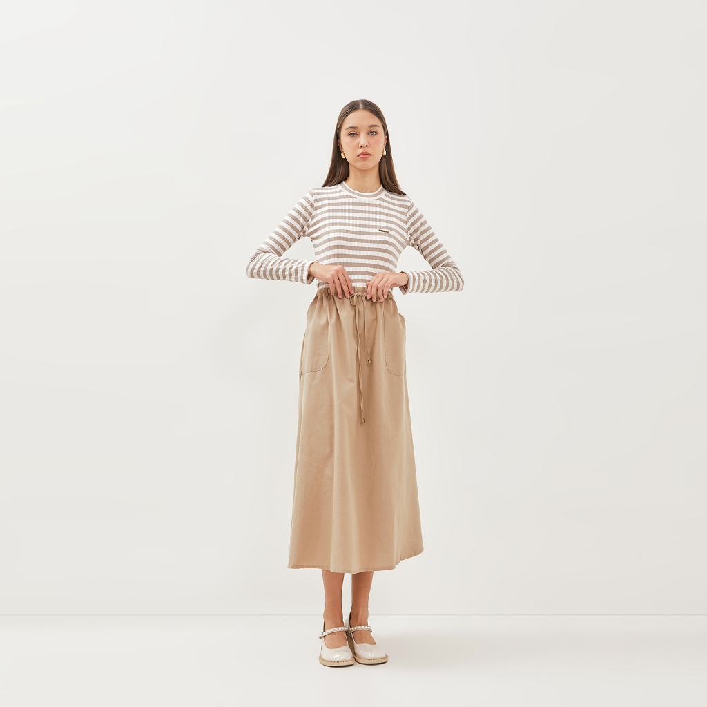 GRAPHIS Striped Combination Maxi Dress