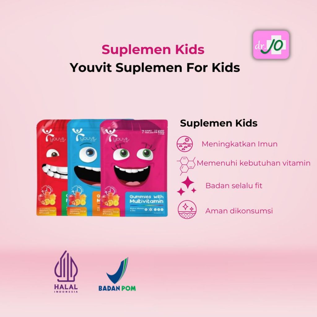 YOUVIT MULTIVITAMIN ANAK | YOUVIT KIDS MULTIVITAMIN ISI 7 GUMMY | MULTIVITAMIN ANAK