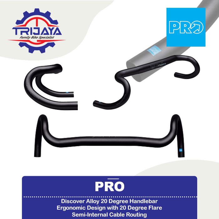 PRO Discover Alloy 20 Degree Handlebar Stang Sepeda Balap/Gravel Dropbar