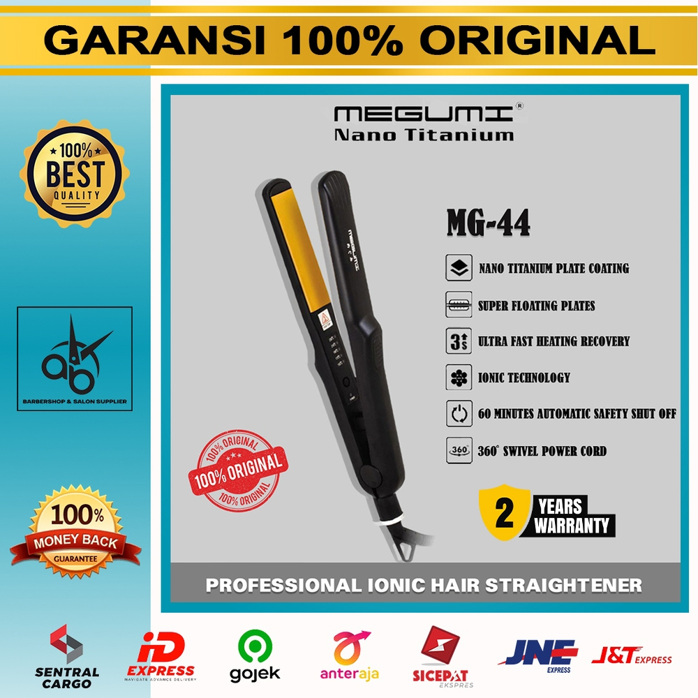 Catok Megumi MG-44 Catok 2in1 Catokan lurus dan curly Professional Ionic Hair Straightener Catokan R