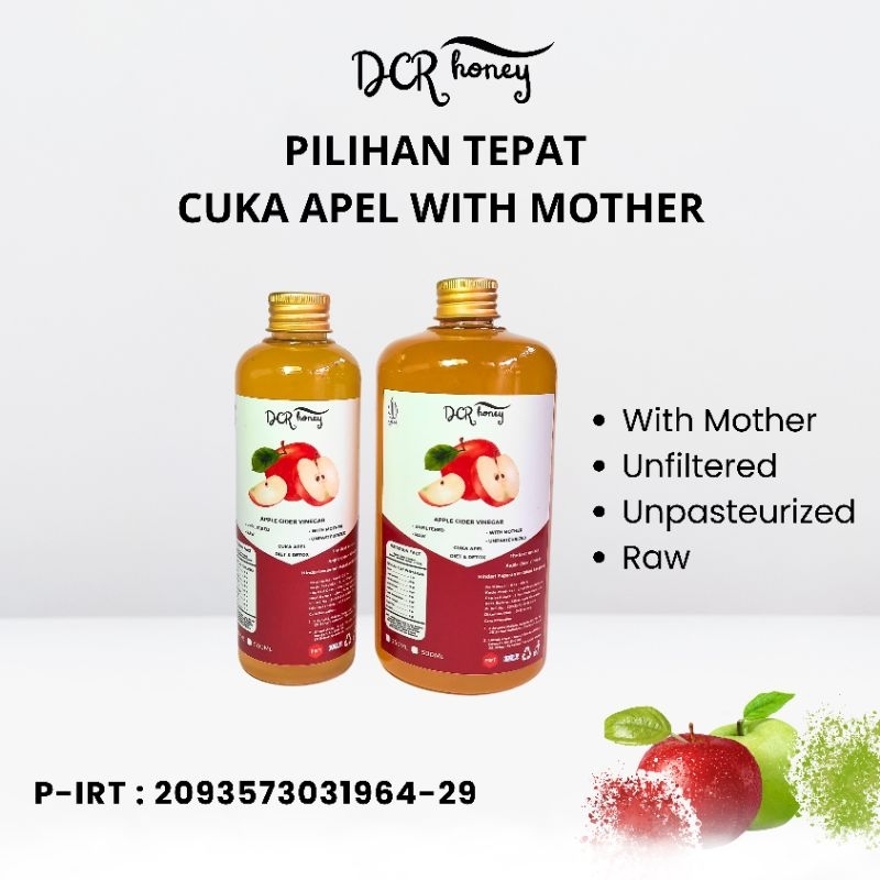 

DCR Honey - Cuka Apel 250ml & 500ml Original Premium With Mother Cider Vinegar