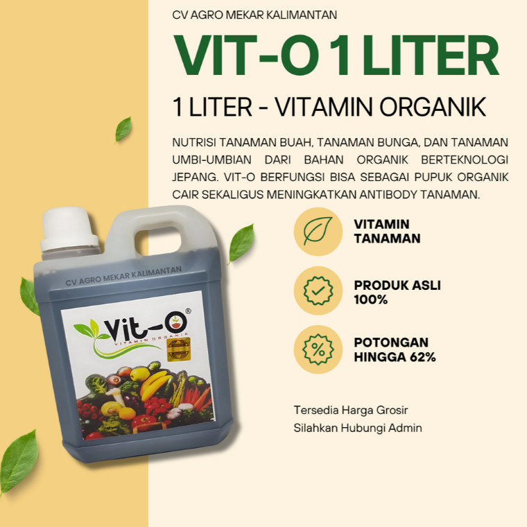Vit-O Vitamin Tanaman Super 1 Liter Pupuk Organik Original