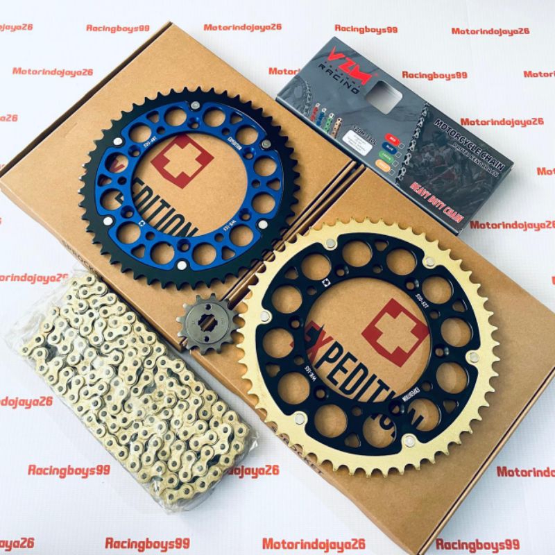 Gear Set 520 Yamaha WR 155 WR 155 Expedition Rantai Gold VZM Racing