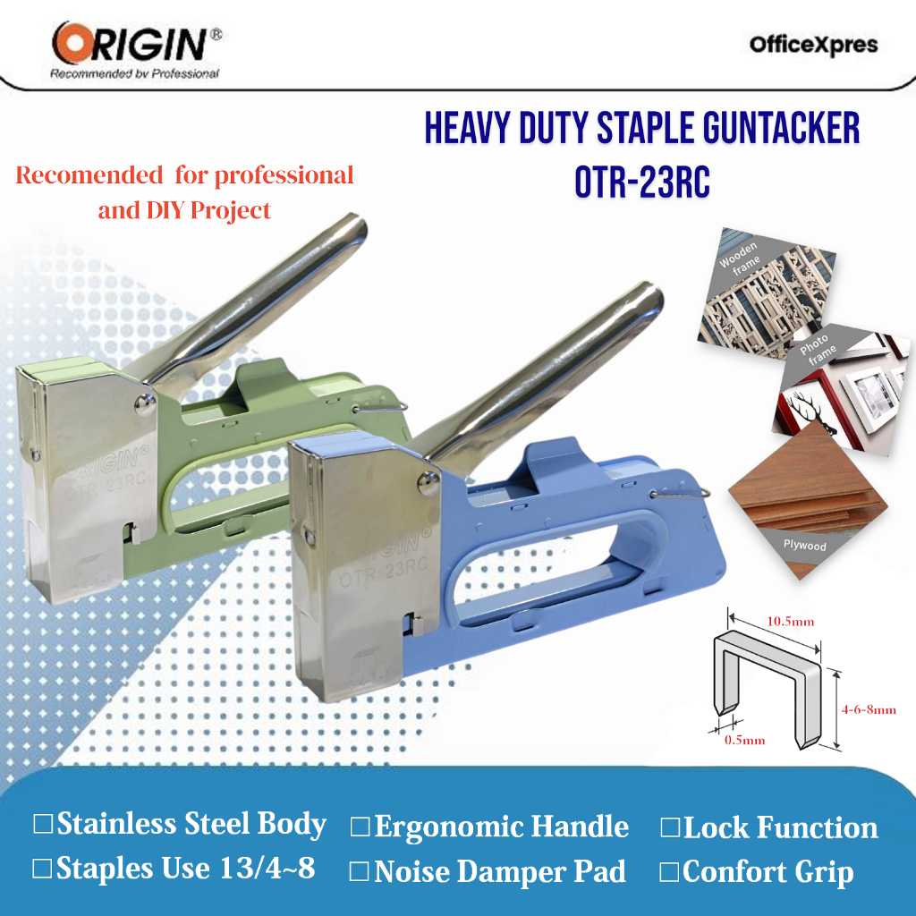 

Baru Gun Tacker Otr-23Rc / Heavy Duty Guntacker / Stapler Tacker 4-6-8Mm / Stapler Jok Motor / Diy &