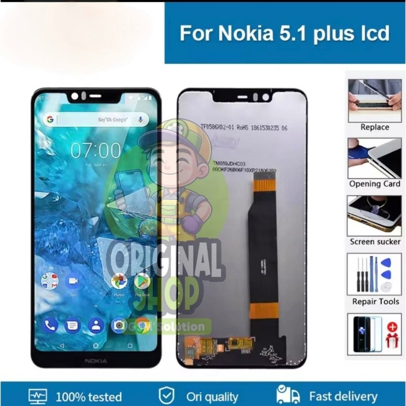 Lcd touchscreen nokia 5.1 plus - X5