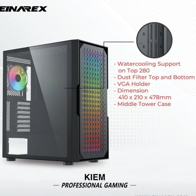 EINAREX KIEM - EATX, ATX, Micro ATX Gaming PC Case