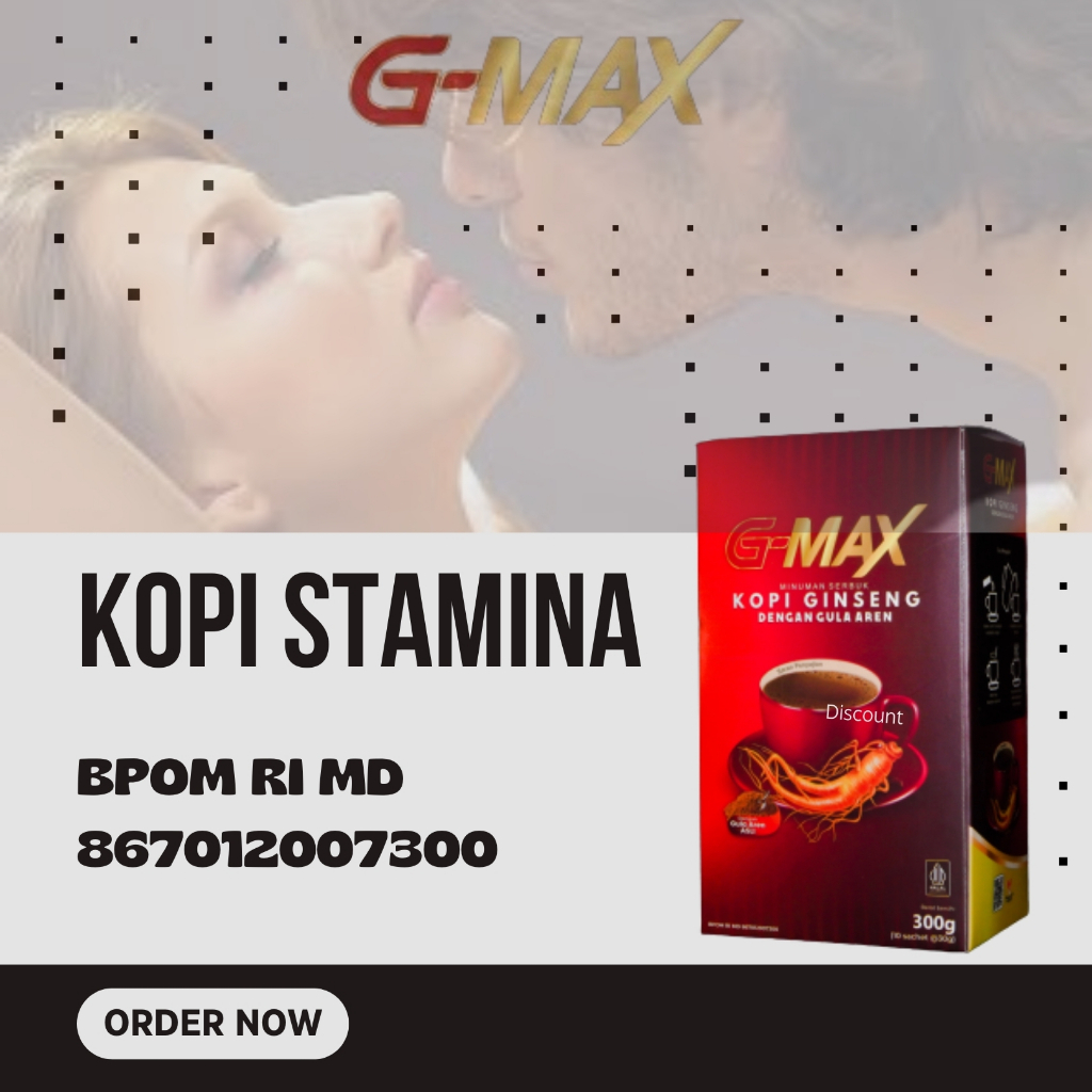 

GMAX Kopi Ginseng Stamina Kopi Pria Kuat Tahan Lama Atasi Pria Loyo Penambah Durasi BPOM