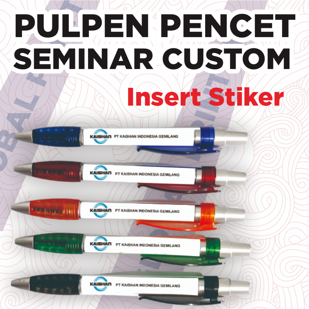 

Pulpen Pencet Custom Logo untuk Seminar Souvenir Murah