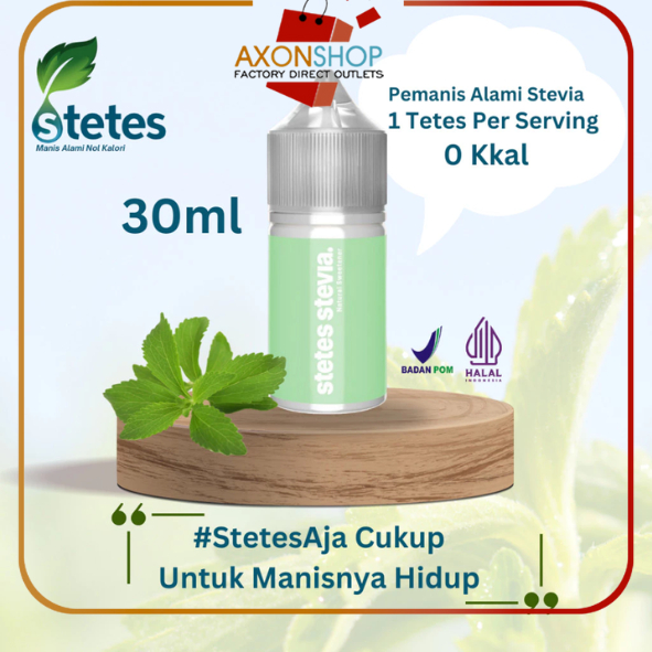 

Pemanis Bahan Alami 30 ml Gula Nol Kalori Kemasan Praktis STETES Stevia 30ML Natural Sweetener