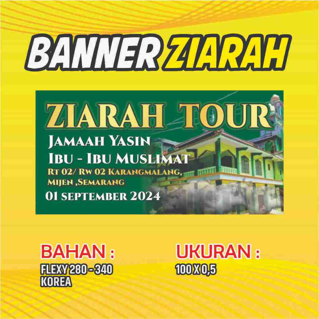 Spanduk Banner Ziarah/ Banner Ziarah/ Free Desain